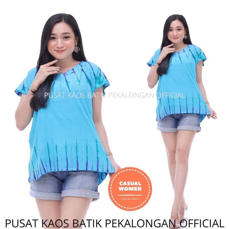 Baju MIDI Jumputan /kaos MIDI Pelamgi Jumputan