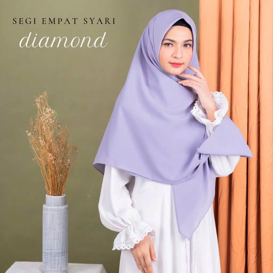 HIJAB SEGI EMPAT 130 X 130 DIAMOND SYARI TEPI NECI