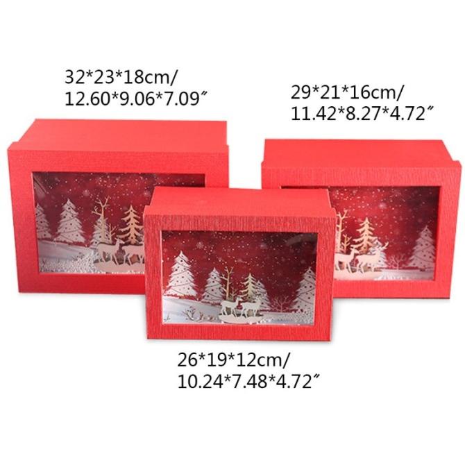 

PROFT TERBAIK TREE CHRISTMAS 3D WOODEN CARVING PAPER GIFT BOX FOREST DGFXG6563