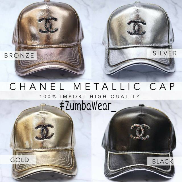 CHANEL METALLIC CAP / TOPI IMPORT / TOPI METALIK / TOPI MURAH