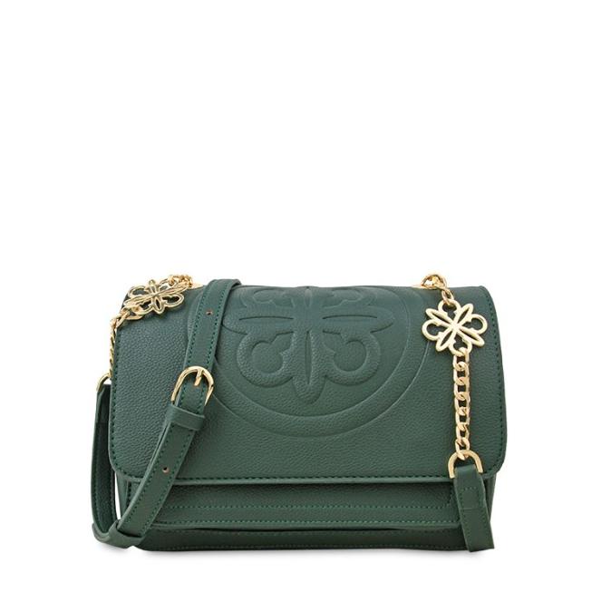 Tas Selempang Les Catino Shanghai Tang Ch Flap Cb Solid Dark Green
