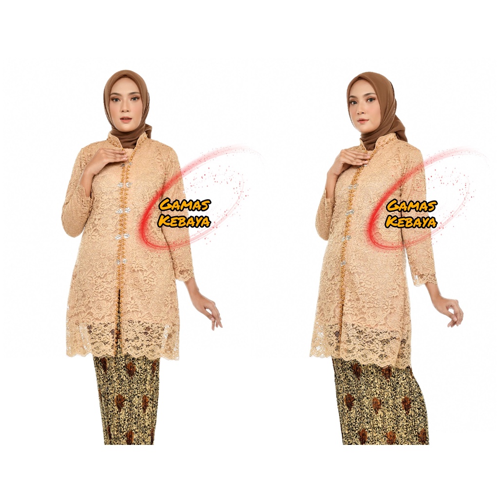 Atasan Kebaya Kancing Depan Payet – Among - Kebaya Pesta - Kebaya Busui – Tunik Brokat Sanghay – Tunik Knacing Depan – Kebaya Ibu – Kebaya Kondangan – Kebaya Modern