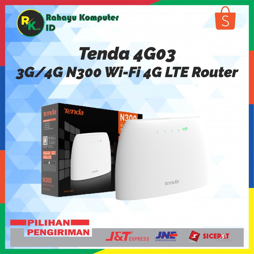 Modem Wifi Tenda 4G03 4G LTE Wireless Modem Router 300Mbps Sim Card