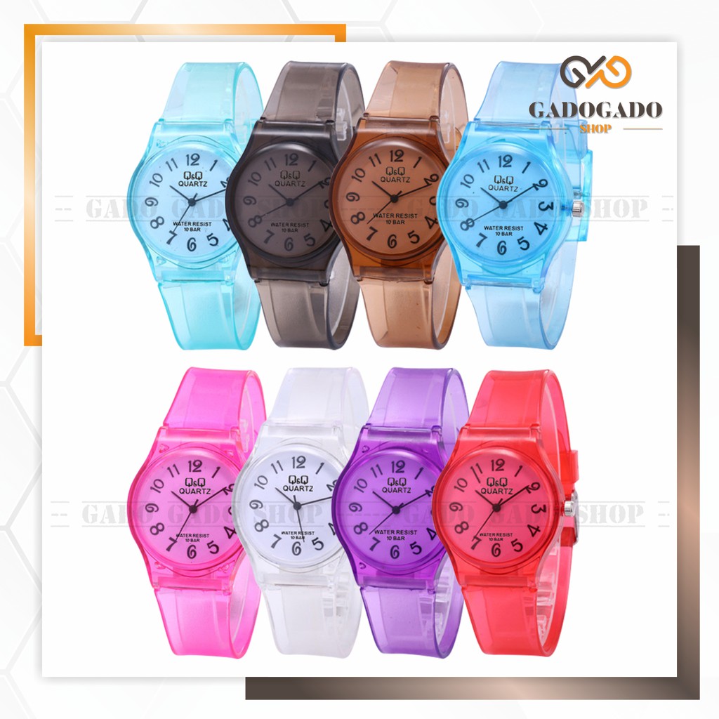 GGS J189 Jam Tangan Transparan Wanita Jam Jelly Unisex Bahan Karet