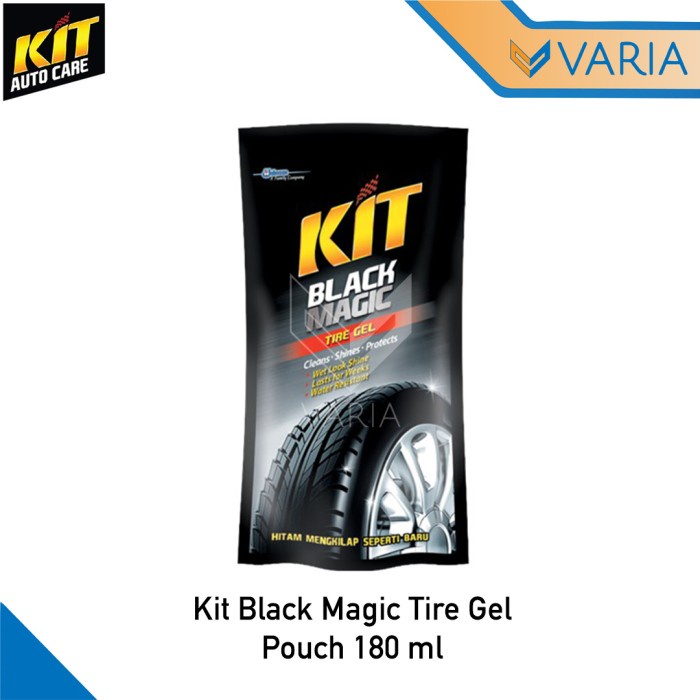 Kit Black Magic Tire Gel Pouch 180 ml Semir Pengkilap Ban Mobil Motor