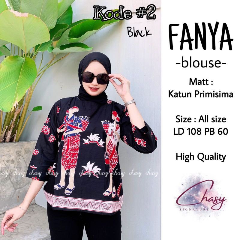 FANYA BLOUSE - BLOUSE BATIK ETNIK - BATIK KARAKTER LUCU - MBOK JAMU