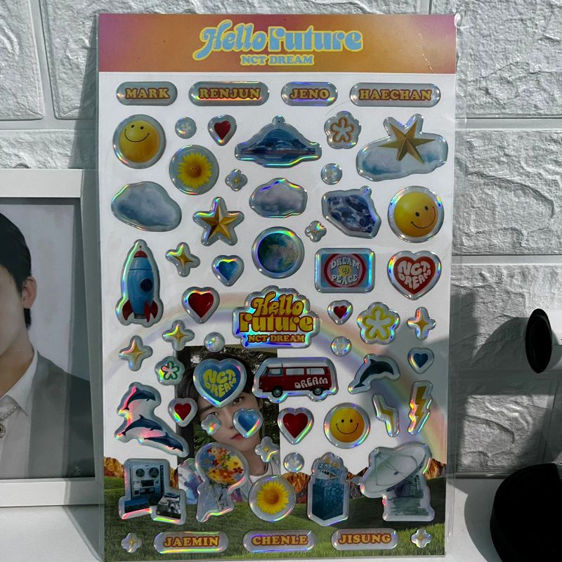 MD HELLO FUTURE STICKER HOLOGRAM EPOXY JAEMIN SEALED