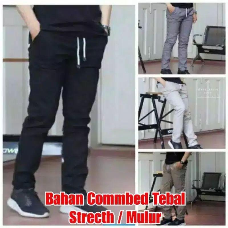 CELANA Pria SLIMFIT Panjang chino KERJA HARIAN HITAM MOCCA ABU GREY KREAM CREAM Sz 27