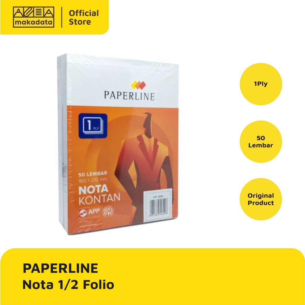 

NOTA KONTAN BESAR 1 PLY PAPERLINE 25 LEMBAR (1PCS) MURAH