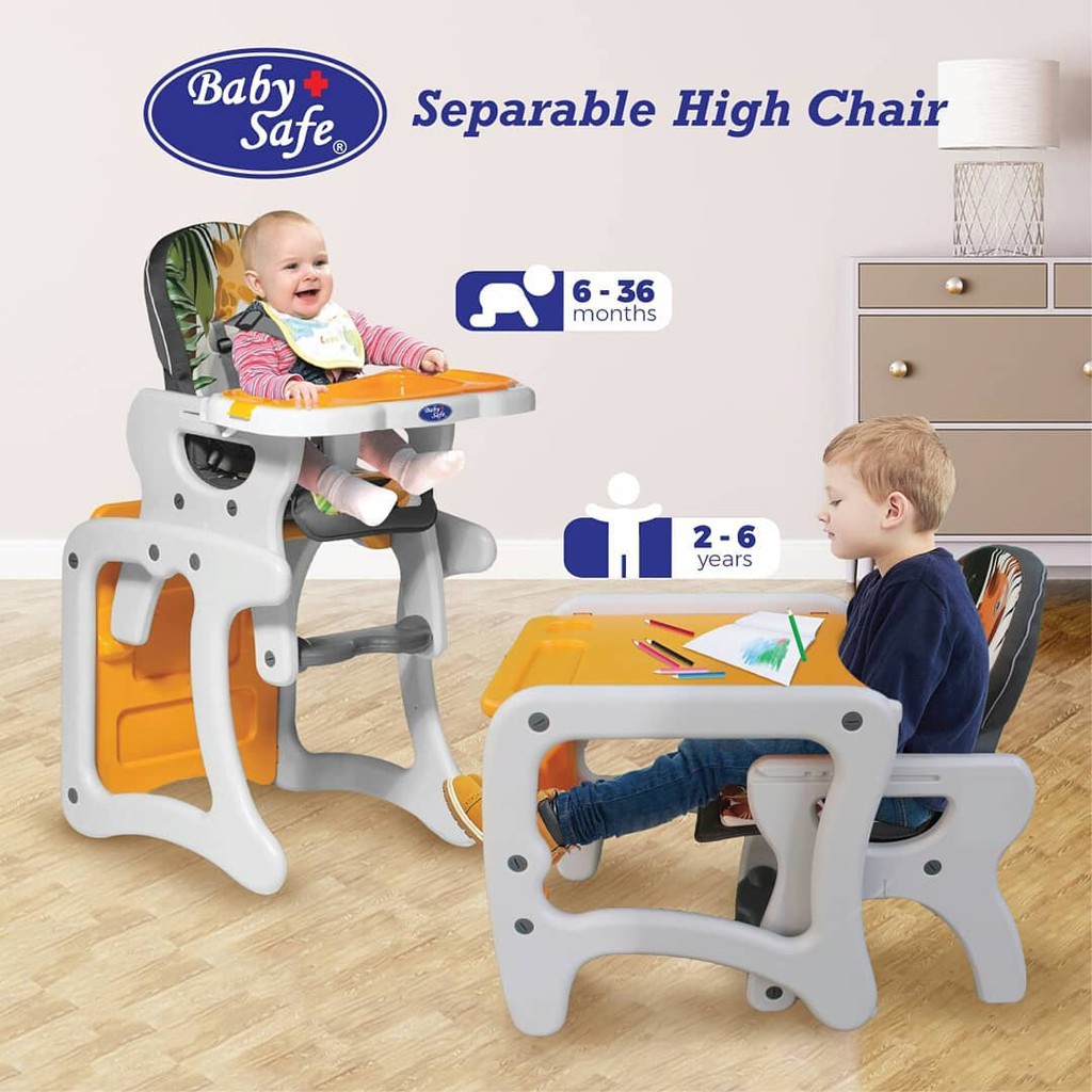 Baby Safe Hc01c Separable High Chair Giraffe Shopee Indonesia