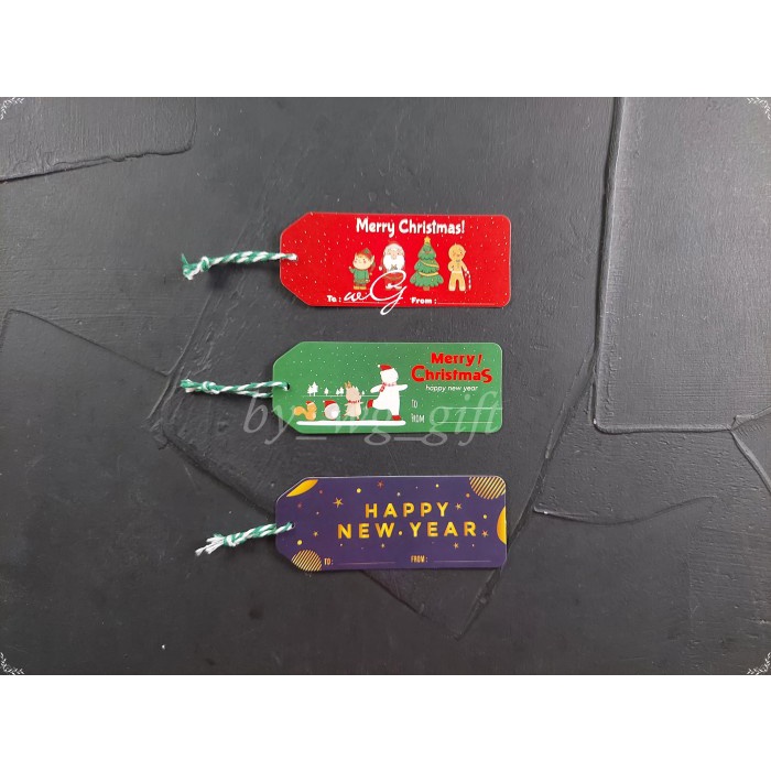 

Hang Tag Natal / Tahun Baru - Kartu Ucapan ; Ukuran 4x10 cm