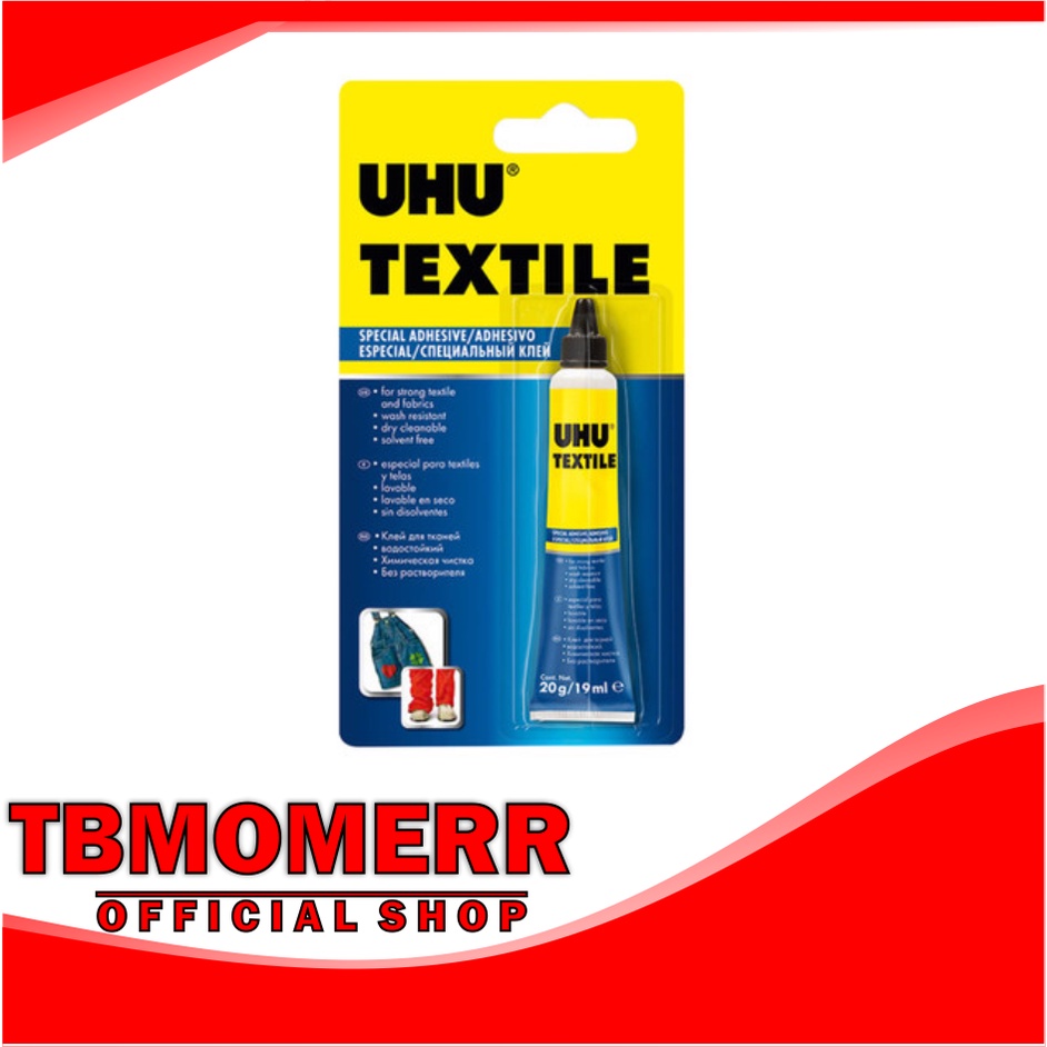 

UHU TEXTILE GLUE 19 ML FBC 140300 / LEM TEXTILE / LEM KAIN
