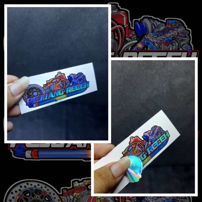 Sticker Bahan Hologram Pejuang Receh