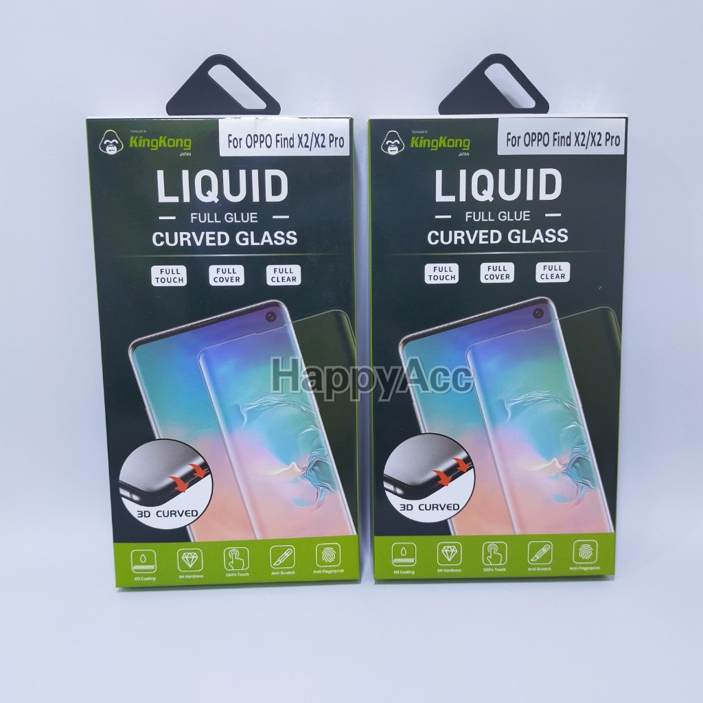 TEMPERED GLASS UV OPPO FIND X2 / FIND X2 PRO LIQUID GLASS KINGKONG