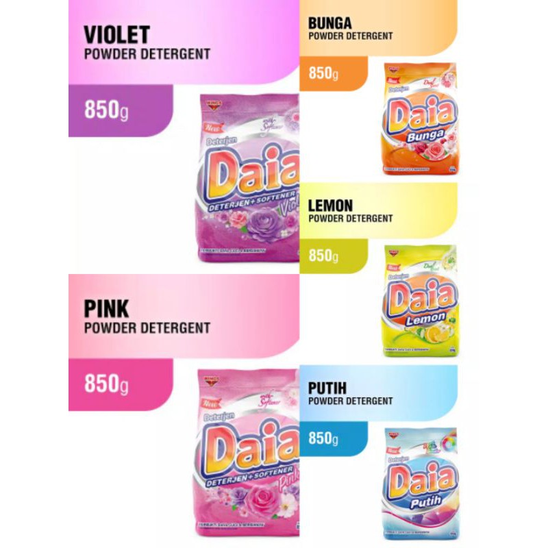 

Daia Deterjen 850 gr | Daia Deterjen Bubuk 850 gr