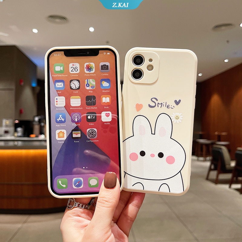 Soft Case Silikon Motif Kartun Dinosaurus / Kelinci Untuk iPhone 13 12 6 11 Pro MAX