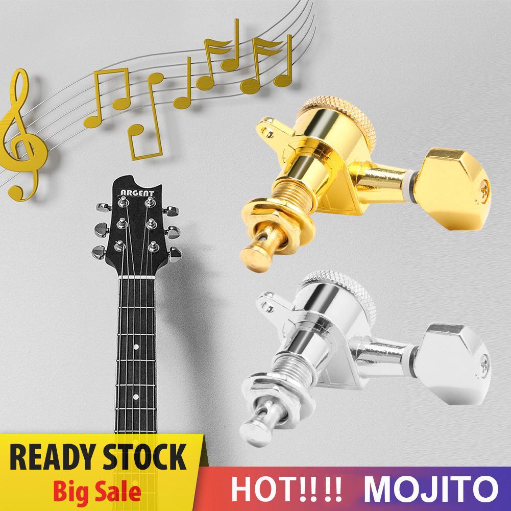 Mojito*6pcs 6R Inline Guitar String Peg Locking Tuners Tuning Pegs Machine Heads