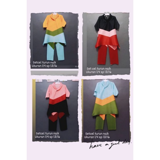 OLV/ SETCEL TURUN NAIK ( BAJU+ CELANA) / UNTUK ANAK PEREMPUAN/ UMUR 7-THN 11 THN