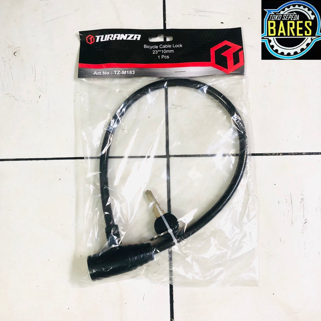 Kunci Gembok Sepeda Kabel Turanza TZ-M183 / Bicycle Lock