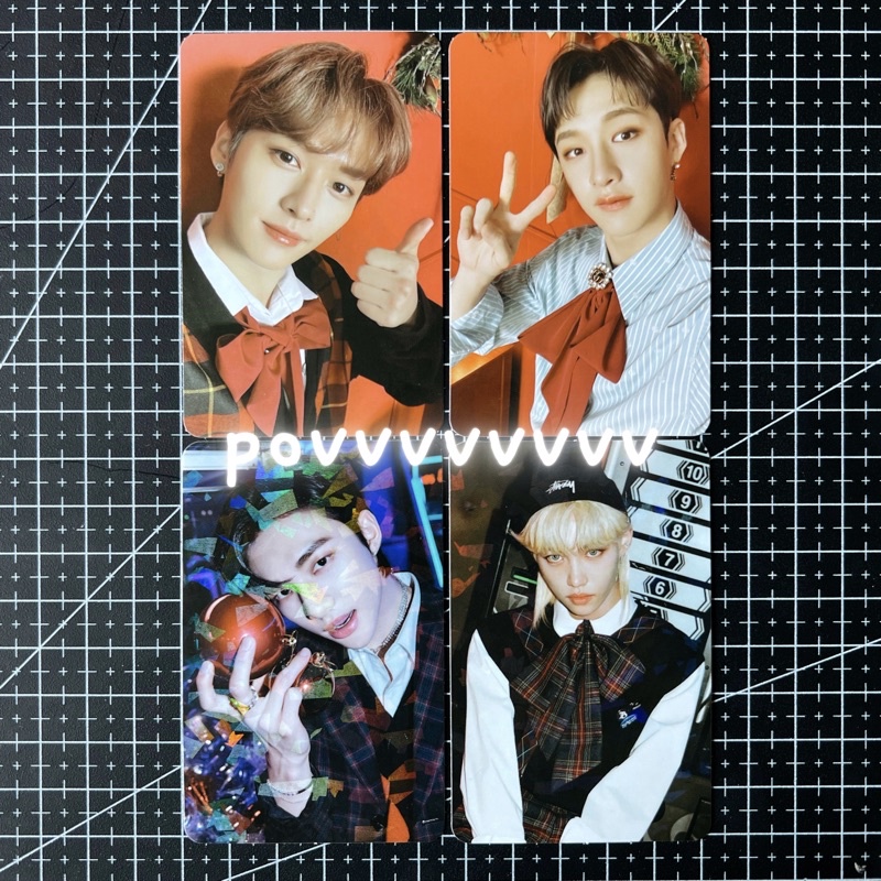 CE Christmas Evel Stray Kids SKZ Concept A Glitter Merah Felix Bangchan Bang Chan Lee Know Hyunjin P