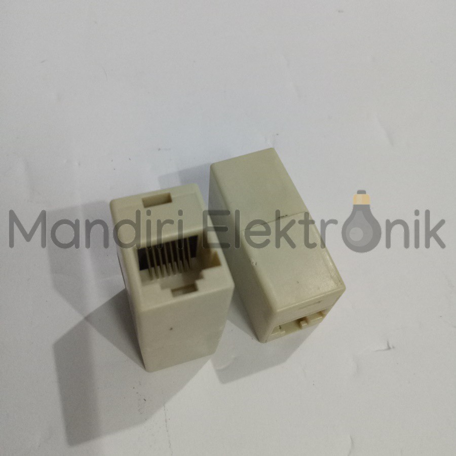 Barel RJ45 Female To Female - Konektor Penyambung Sambungan Kabel LAN