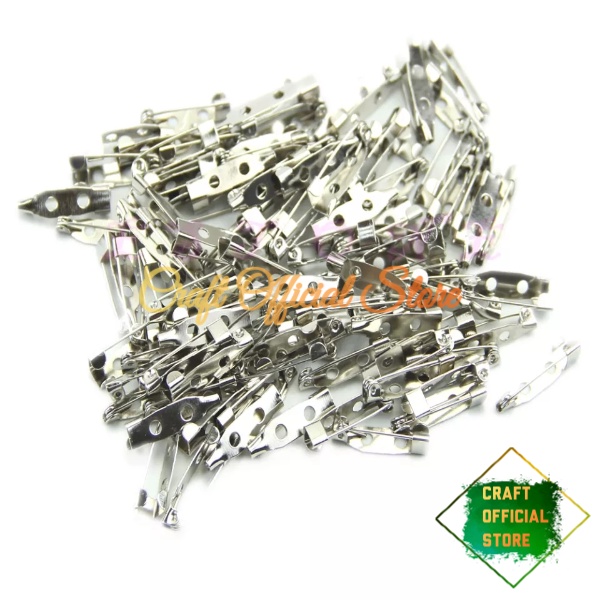 (25 Pcs) Peniti Bros 1.5cm 2.5 cm Peniti Tag Nama Bahan Aksesoris Kerajinan DIY