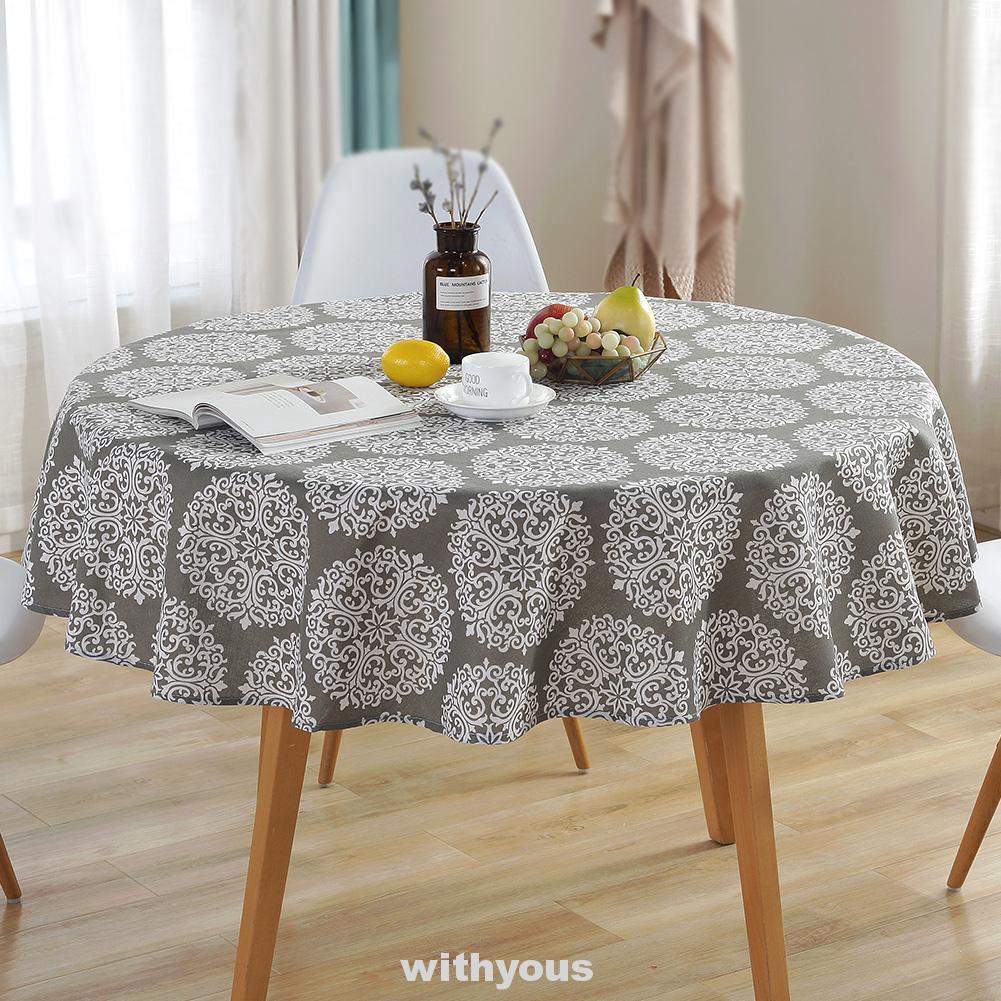 150cm Table Cloth Round Vintage Nordic Printing For Kitchen Home Use Party Dining Room Shopee Indonesia