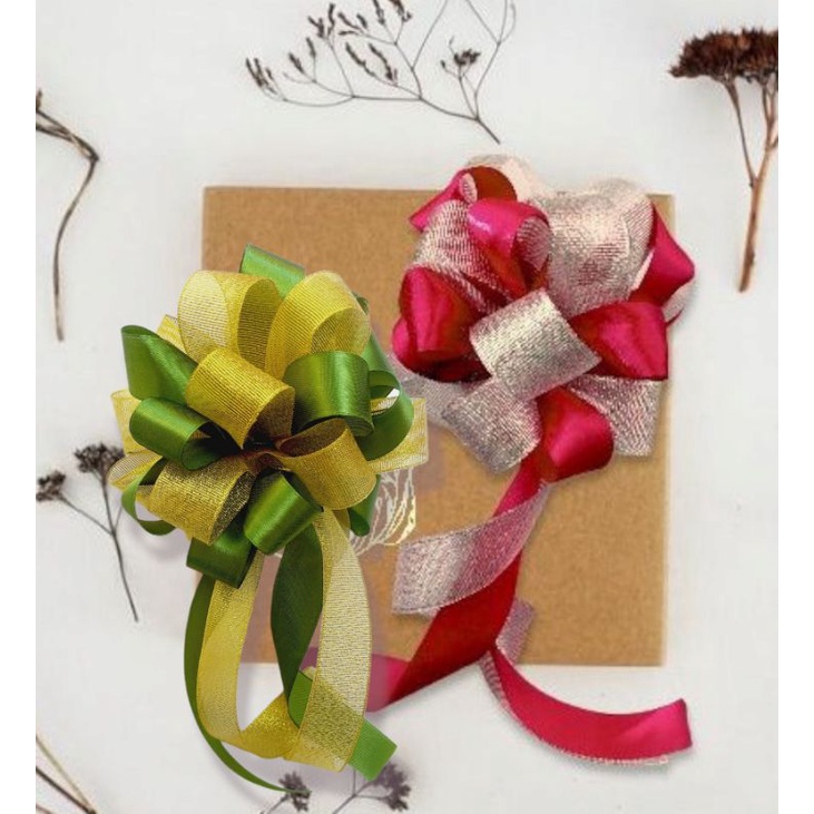 

pita kado pita pompom pita hampers satin metalik