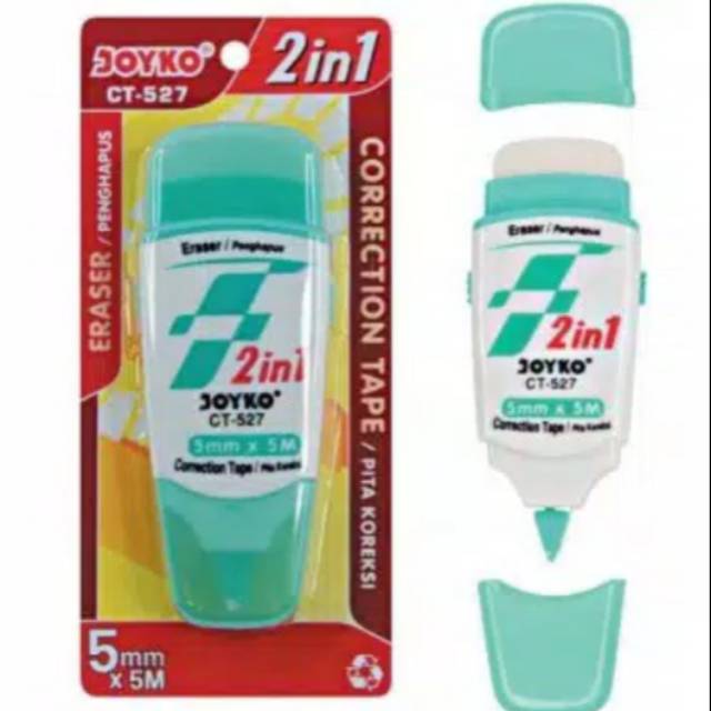 

Tip ex kertas 2 in 1 joyko CT-527 +penghapus