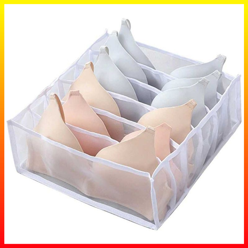 Kotak Pembatas Sekat Pakaian Closet Organizer Storage Box 6 Grid High Quality Material - 7RHZKJBK