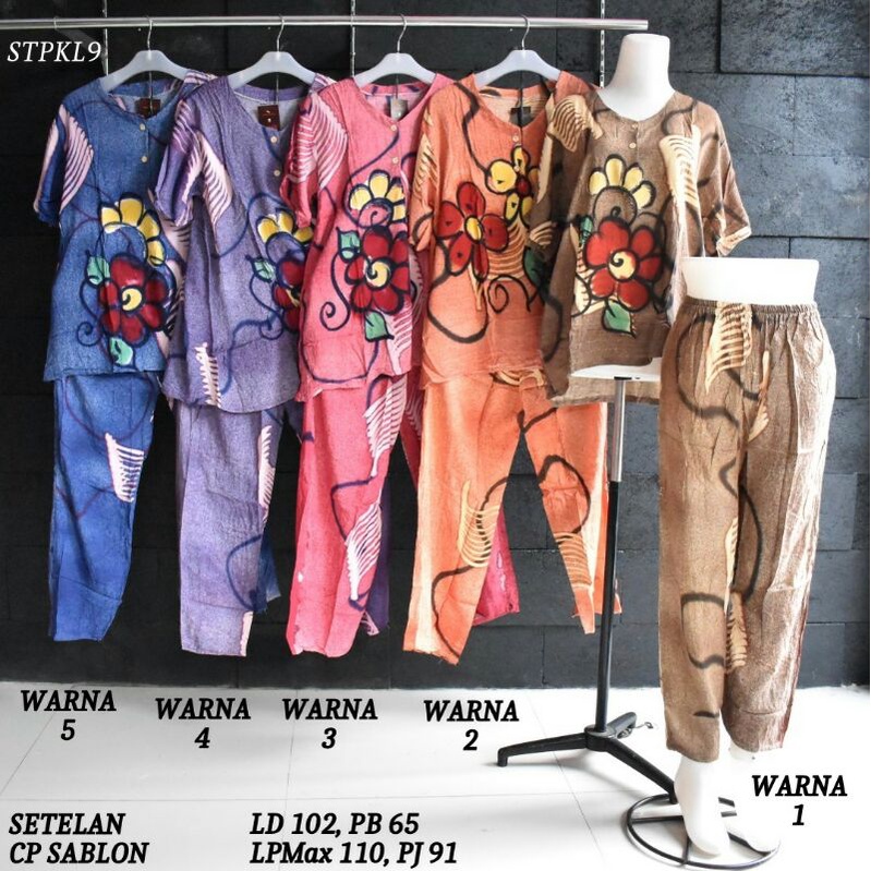 setelan kulot/baju tidur/baby doll/batik pekalongan 9