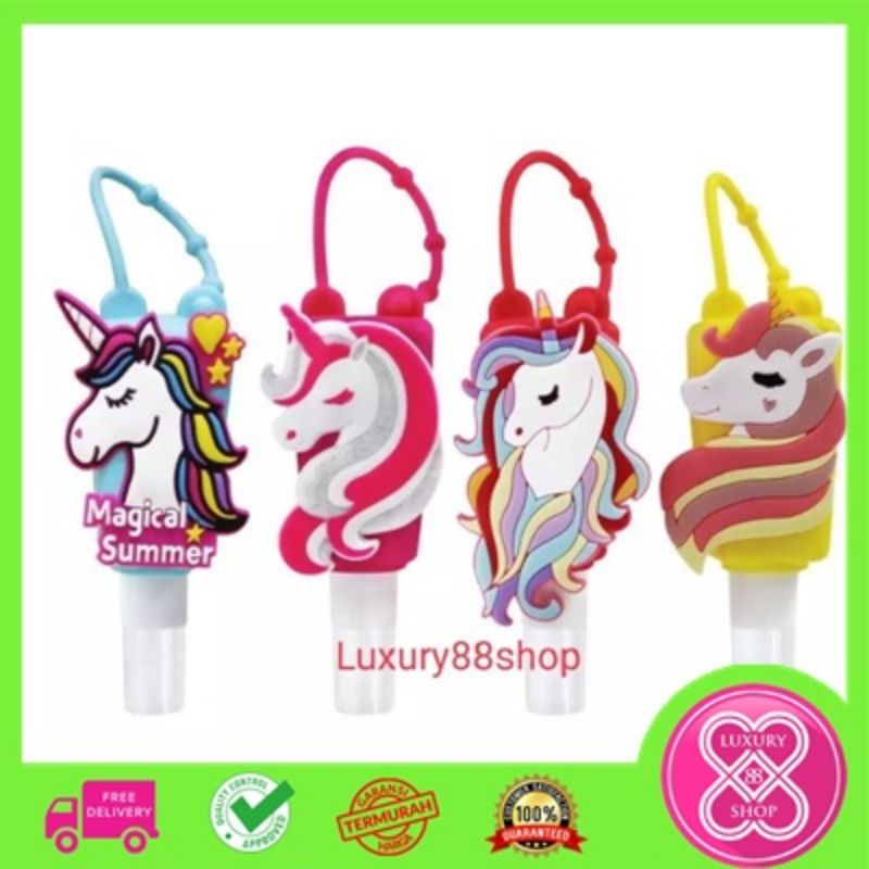 Botol Spray Tanpa Isi / Gantungan Hand Sanitizer Karakter Lucu Bahan Silikon