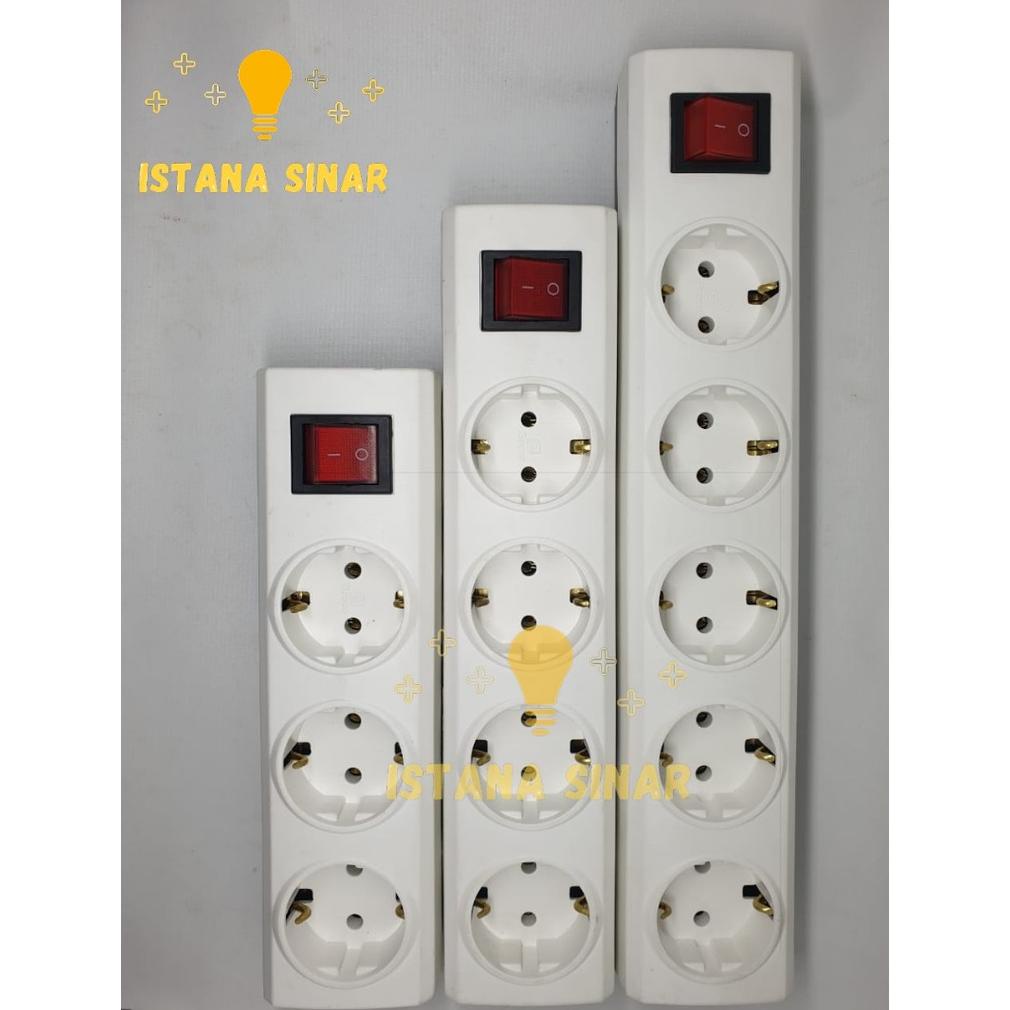 Stop Kontak Broco Saklar 3 4 5 6 Lubang / Terminal / Colokan Listrik