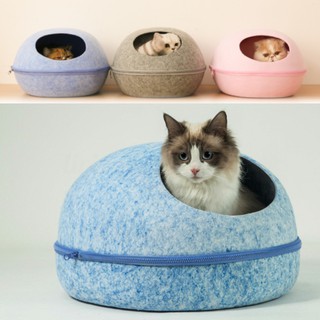 Sleeping Bag Model Igloo Lembut Warna Abu Abu Untuk Kucing Anjing