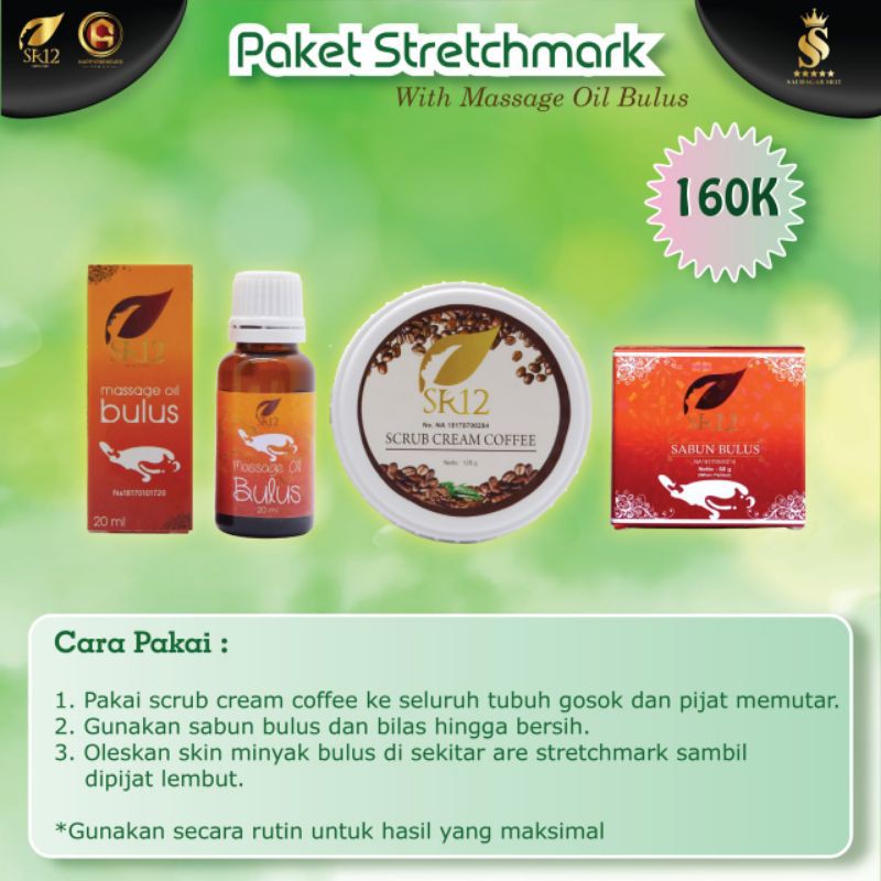 PAKET STRETCHMARK SR12id/PAKET PENGHILANG STRETCHMARK/PAKET PASCA MELAHIRKAN / Paket original / premium / berkualitas / termurah / terbaik / bagus / bpom / saudagarsr12