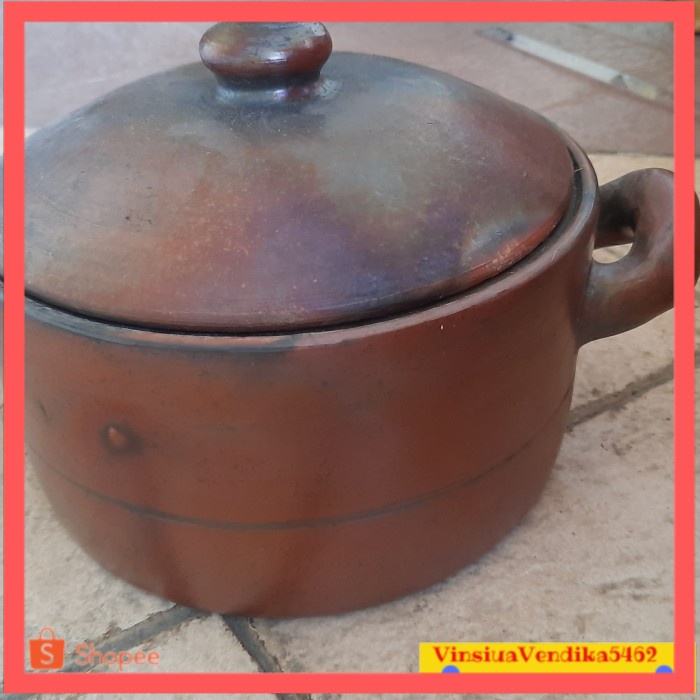 

⭐ COD ⭐ panci masak / rebus jamu tanah liat gerabah - telinga, D18cm