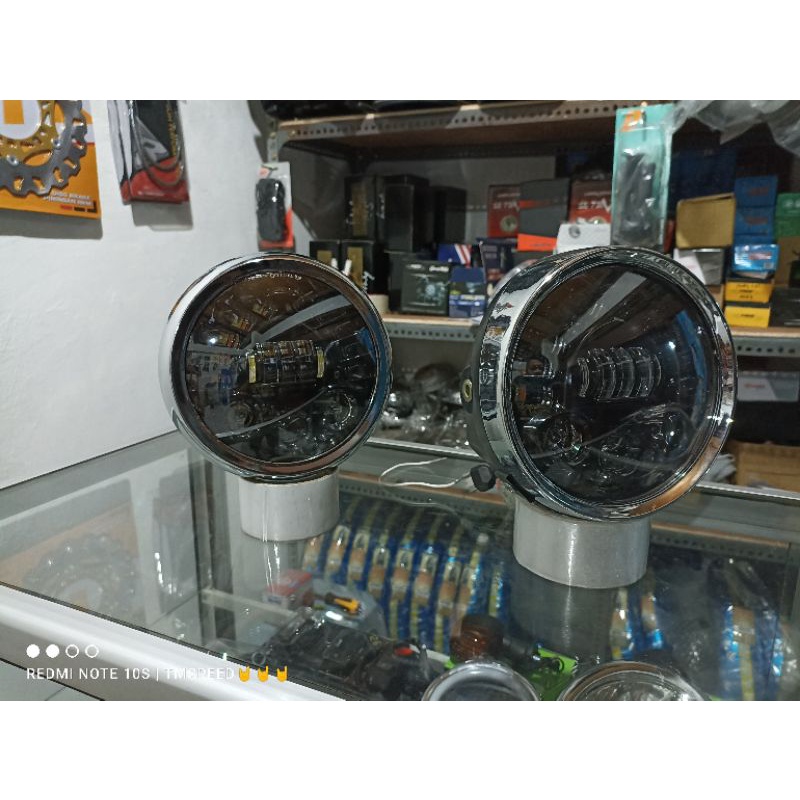 Daymaker 7 inch 19led DOT SAE (ada garansi) pnp batok tiger MP Ninja r/ss scorpio rxking-3