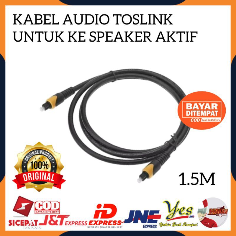 [COD] KABEL DIGITAL AUDIO OPTICAL TOSLINK SPDIF FIBER OPTIK 1.5METER UNTUK KE SPEAKER AKTIF ORIGINAL