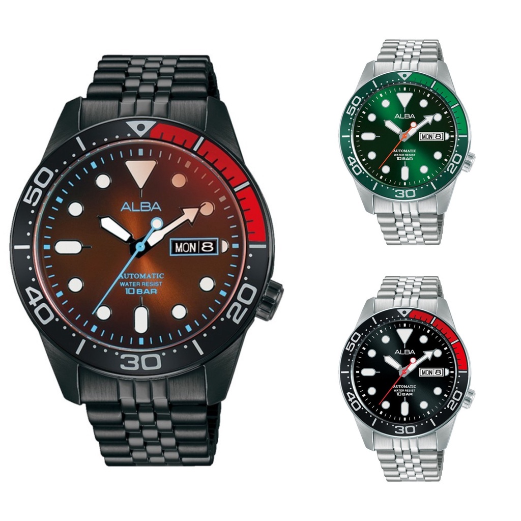 JAM TANGAN PRIA ALBA AL4209X1 AUTOMATIC TOKYO NEON ORIGINAL