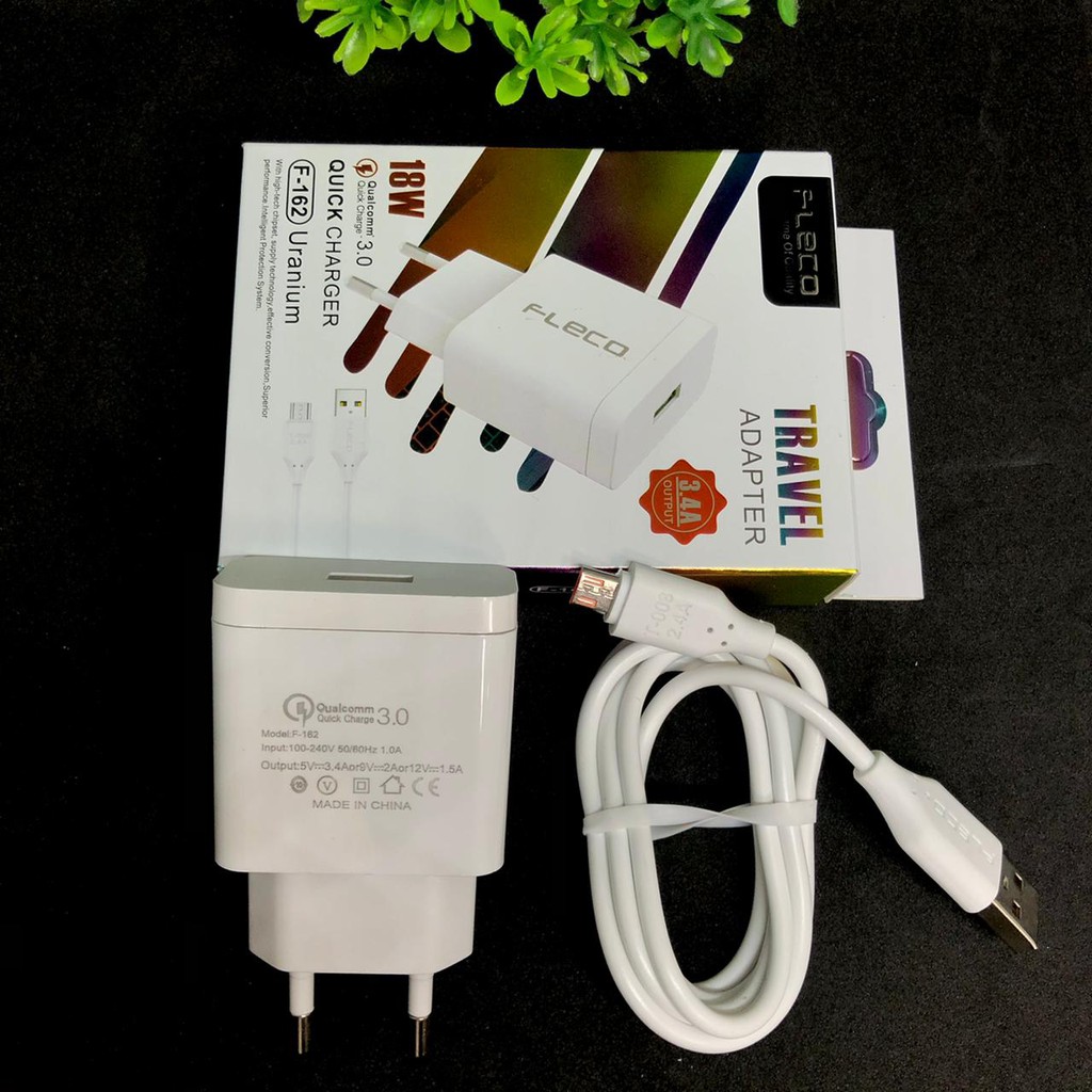 1pcs~Charger Fleco 1usb 3.4A 18W F-162 Fleco Micro 3.4A Travel Charger Fleco uranium &amp; plutonium original