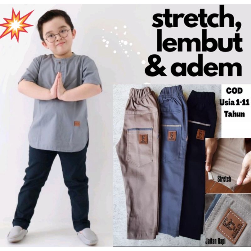 CELANA CHINO ANAK PANJANG OSKOSH BAHAN MELAR USIA 10-12 TAHUN