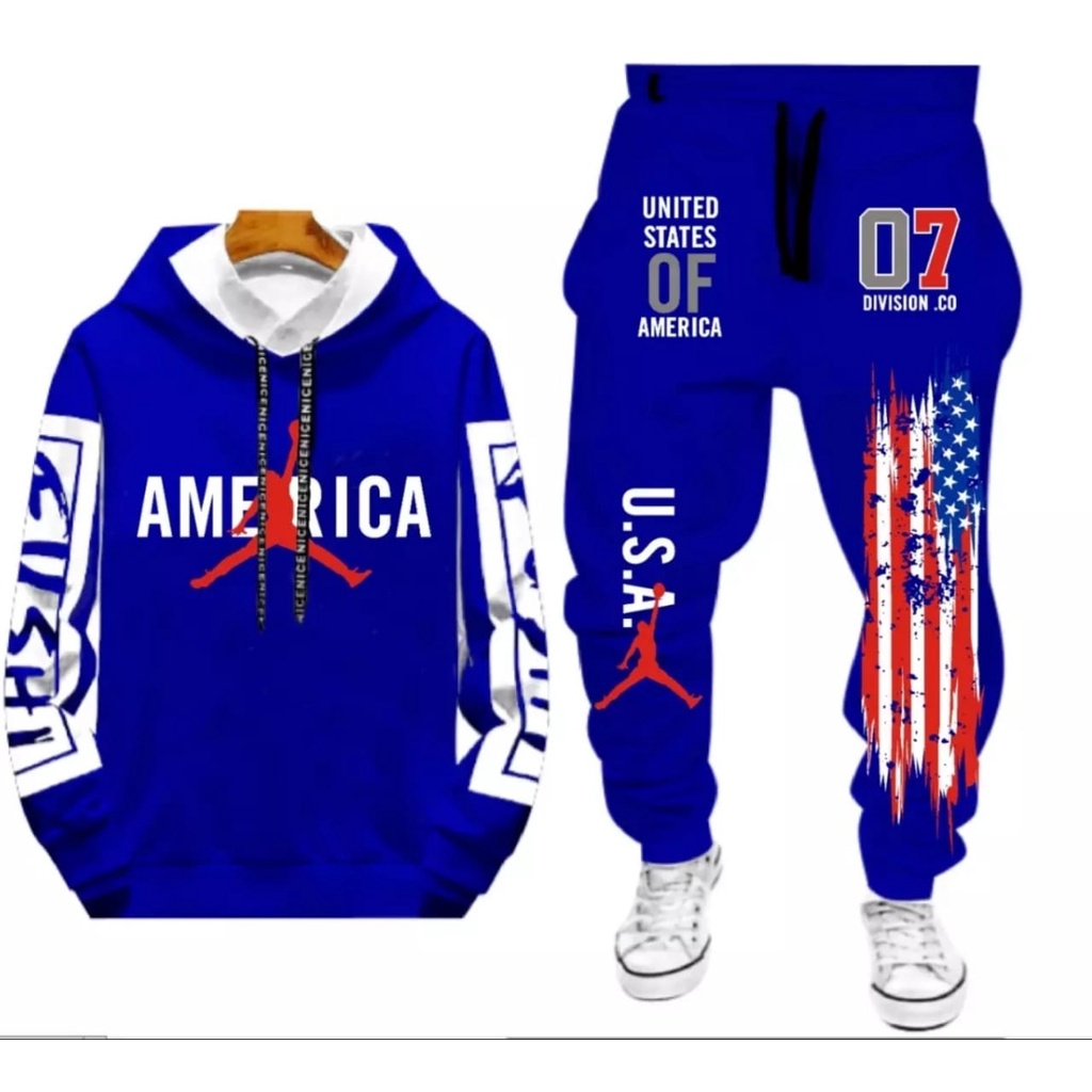 MUKZHOP - STELAN AMERICA / hoodie cowok / celana panjang pria