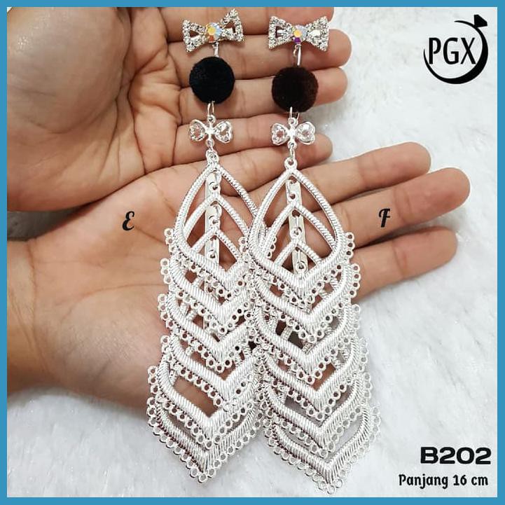 BROS DAGU JUNTAI PANJANG BERLIAN POMPOM AKSESORIS HIJAB JILBAB - B202