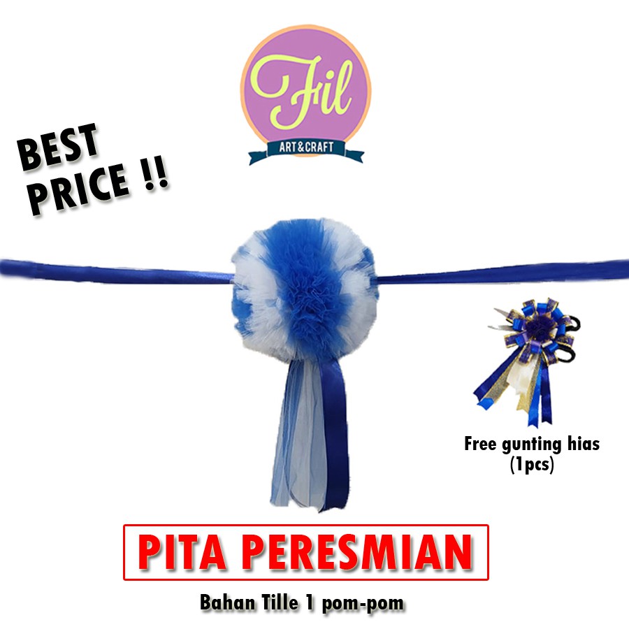 

Pita Peresmian / Gunting Pita / Pita Opening / Tille Biru Putih Set Gunting