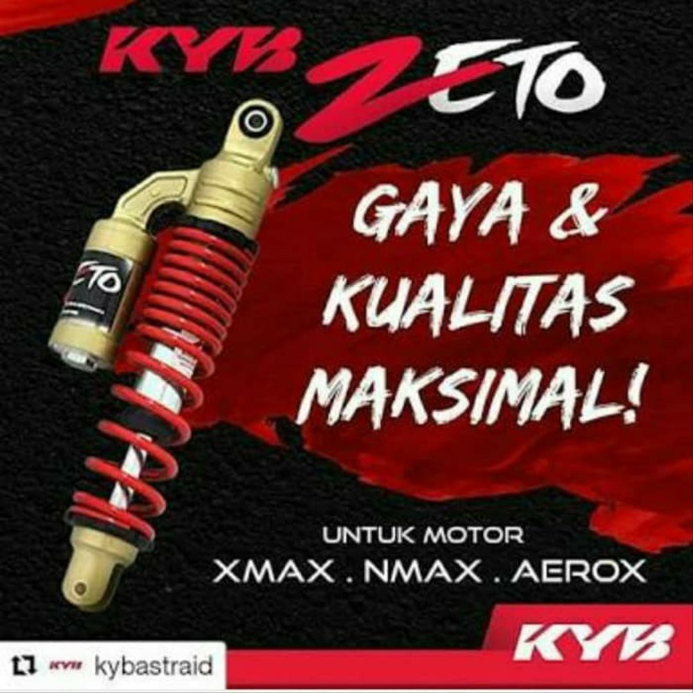 Shockbreaker Zeto Tabung N-max Shock KYB ZT subtank N max Merah