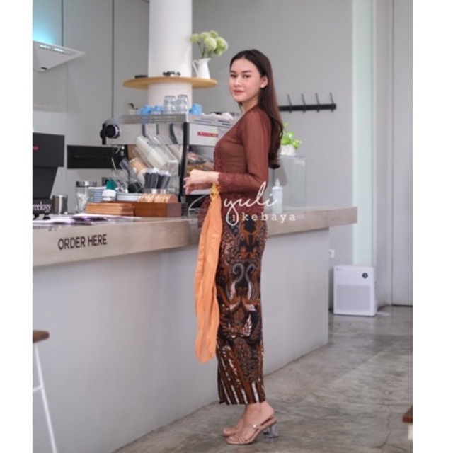 Kebaya Bordir Premium Special Coklat Nuttela | Kebaya Encim