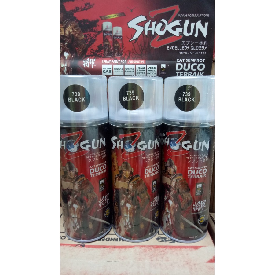 pilox pilox cat semprot duco shogunz shogun black 739 400cc hitam glossy