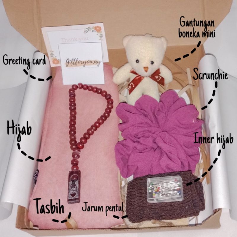 

Hampers Kado Wisuda Ulangtahun/ Kado Set Hijab