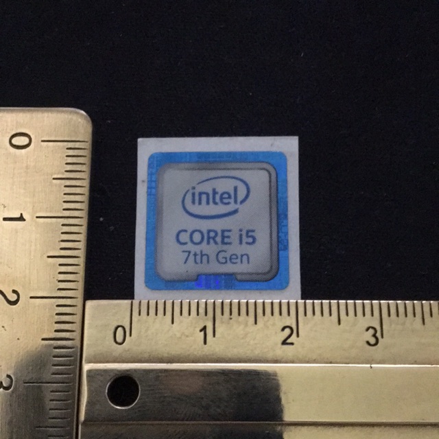 Stiker Sticker intel Core i5 7th gen ori
