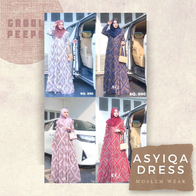 Gamis Syar'i by Asyiqa Dress Geometric Pattern